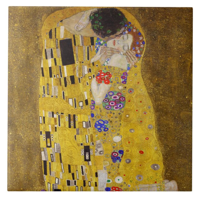 The Kiss - Gustav Klimt   Tile (Front)