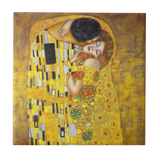  the Kiss - Gustav Klimt   Tile (Front)