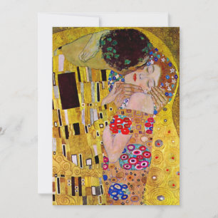 The Kiss Gustav Klimt, Victorian Art Bridal Shower Invitation