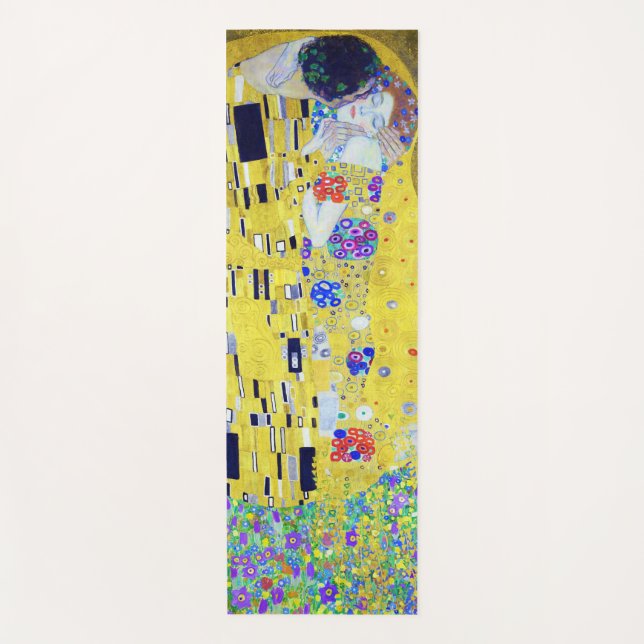 The Kiss, Gustav Klimt Yoga Mat (Front)