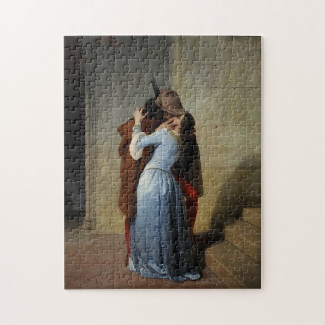 The Kiss / Il Bacio art puzzle (Vertical)