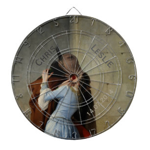 The Kiss / Il Bacio custom text dart board