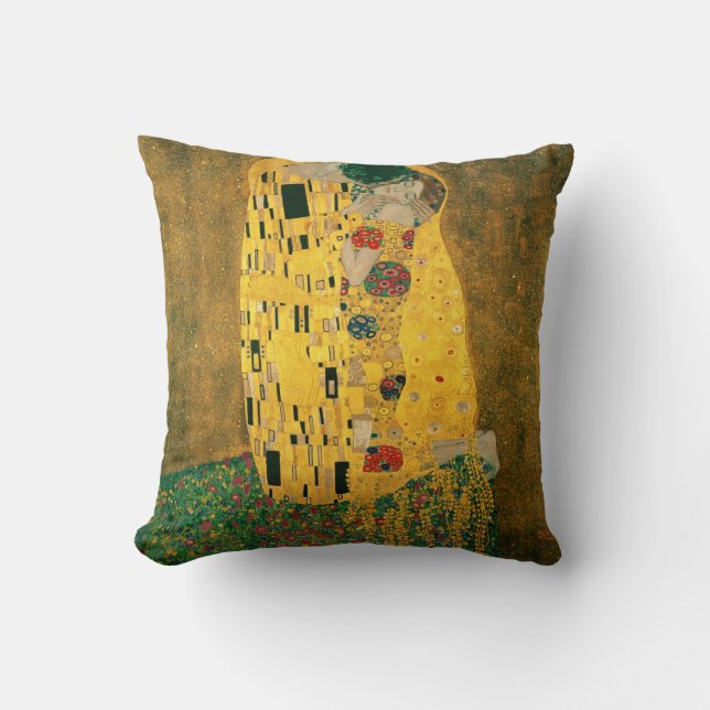 The Kiss (Klimt) pillow (Front)