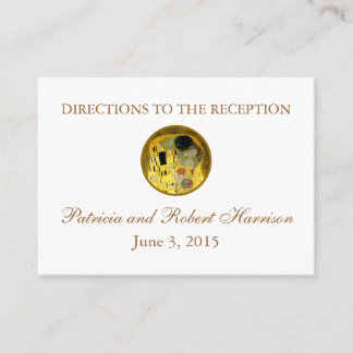 The Kiss Klimt Wedding | Reception Directions Enclosure Card