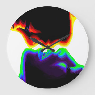 The kiss large clock