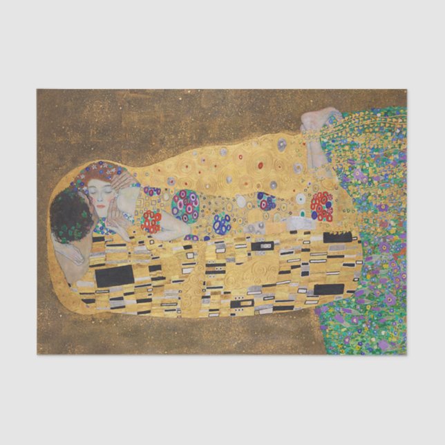 The Kiss (lovers) Der Kuss by Gustav Klimt Tissue Paper (Front)