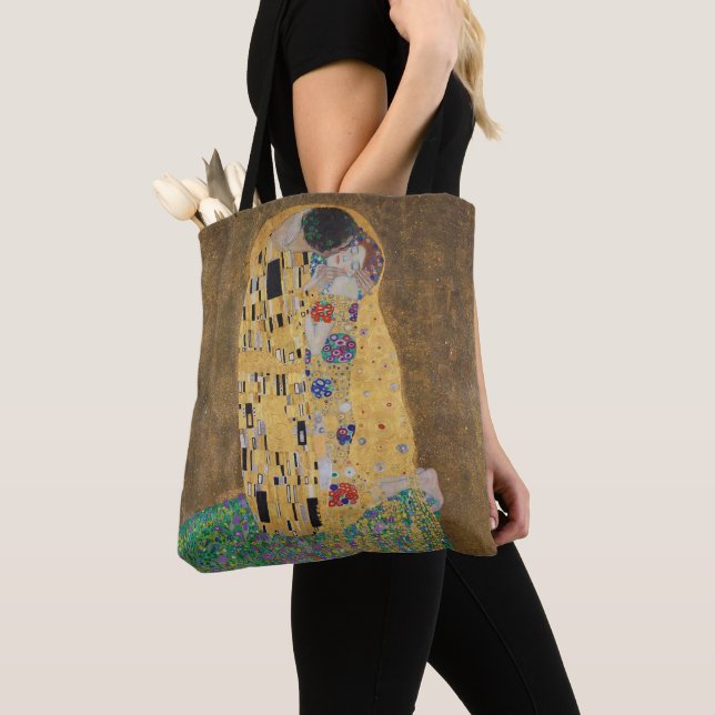 The Kiss (lovers) Der Kuss (Liebespaar) G. Klimt Tote Bag (Close Up)