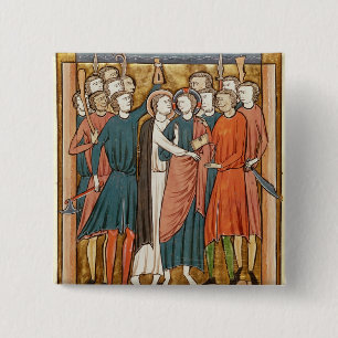 The Kiss of Judas, 'Psautier a l'Usage de Paris' 15 Cm Square Badge