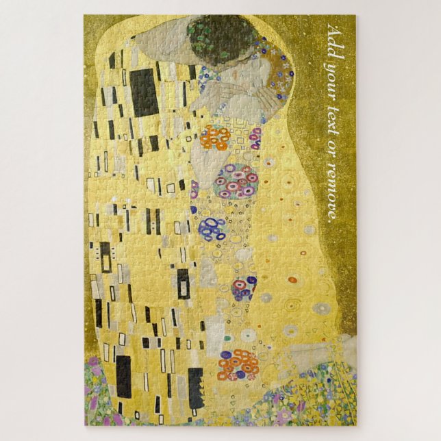 "The Kiss", oil painting by Gustav Klimt, 1908, Jigsaw Puzzle (Vertical)