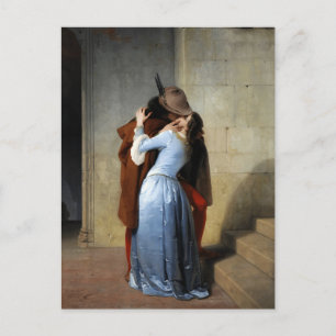 The Kiss painting by Francesco Hayez Postcard