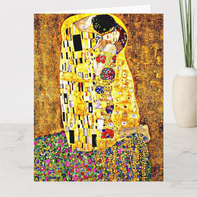 The Kiss, painting by Gustav Klimt Card (Front)