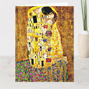 The Kiss, painting by Gustav Klimt Card