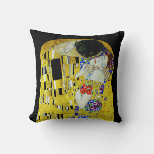 The Kiss painting by Gustav Klimt Cushion