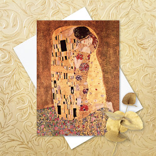 The Kiss Painting Gustav Klimt Card
