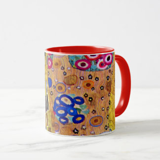 The Kiss Pattern by Gustav Klimt, Art Nouveau Mug
