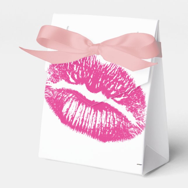 The Kiss, Pink Lips Favour Box (Front Side)