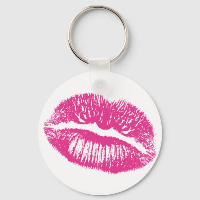 The Kiss, Pink Lips Key Ring (Front)