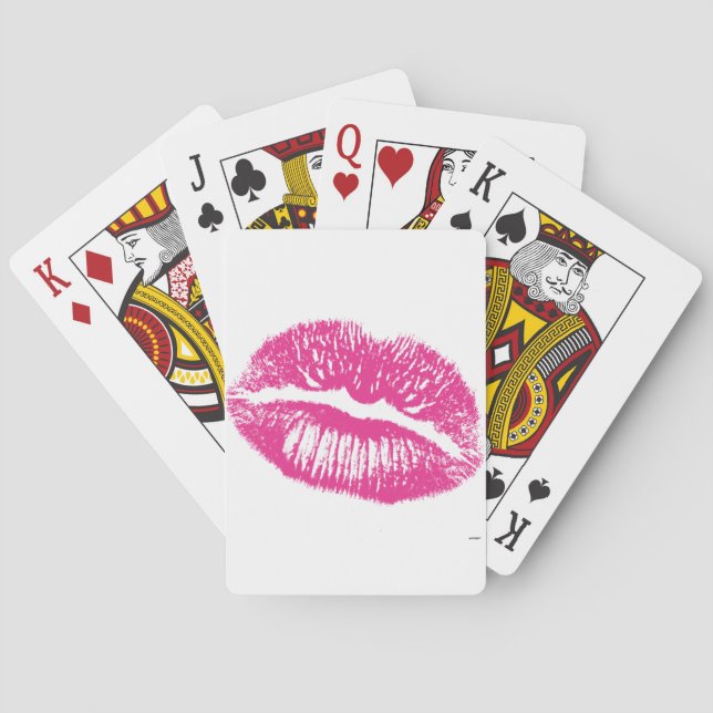 The Kiss, Pink Lips Playing Cards (Back)