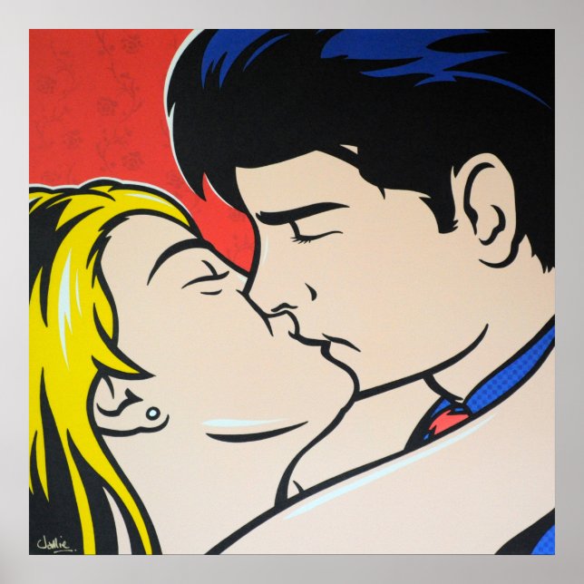 The Kiss Pop Art Poster (Front)