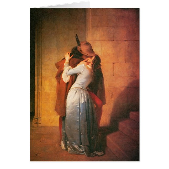 The Kiss Print on Blank Card by Francesco Hayez (Front)