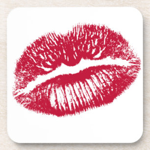 The Kiss, Red Lips Coaster
