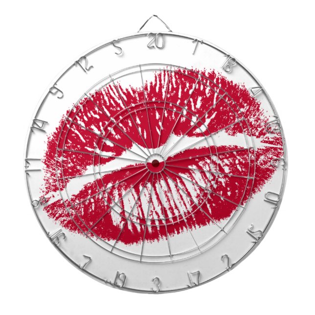 The Kiss, Red Lips Dartboard (Front)