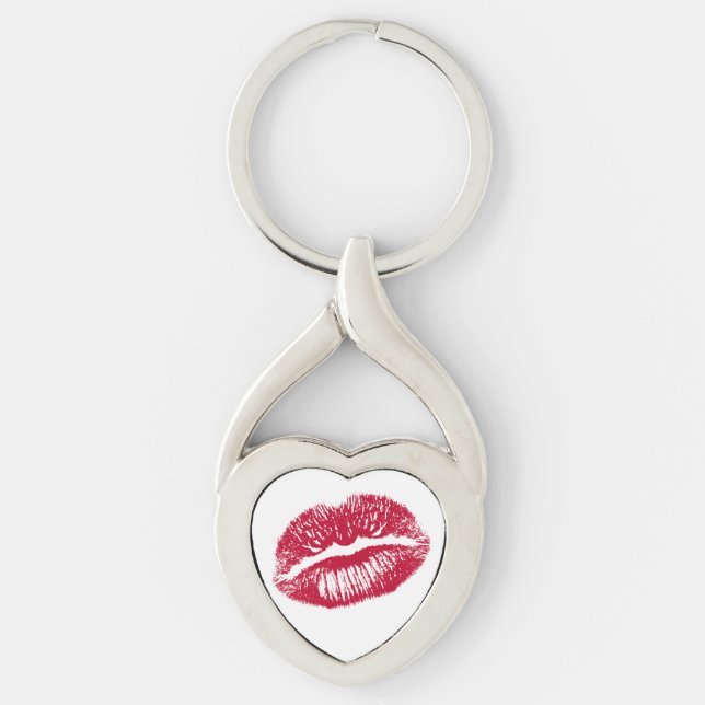 The Kiss, Red Lips Key Ring (Front)