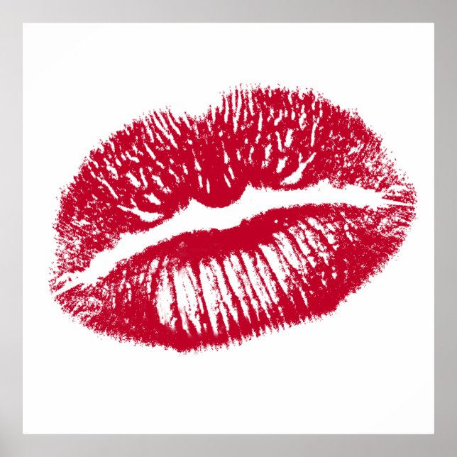The Kiss, Red Lips Poster (Front)
