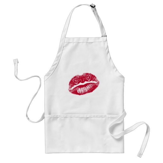 The Kiss, Red Lips Standard Apron (Front)