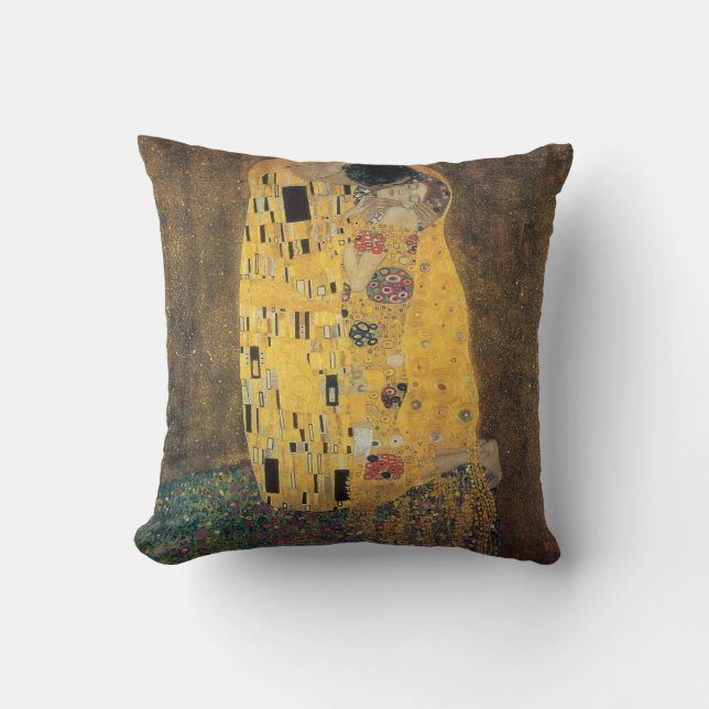 The Kiss, ,reproduction,Gustav Klimt painting,art, Cushion (Front)