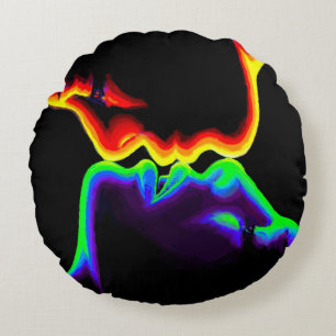 The kiss round cushion