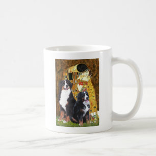 The Kiss - Two Bernese Mountain Dogs Coffee Mug