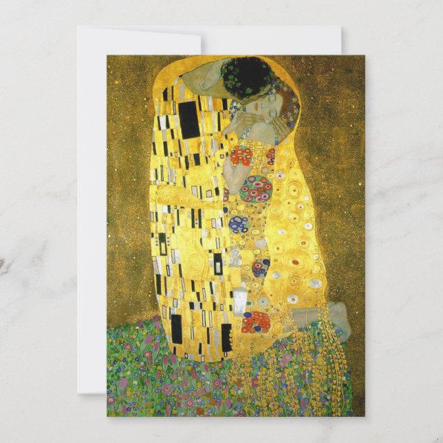 The Kiss Wedding Invitation by Gustav Klimt (Front)