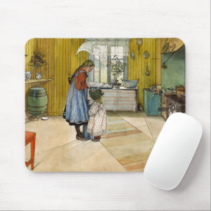 The Kitchen, 1898 by Carl Larsson Mouse Mat