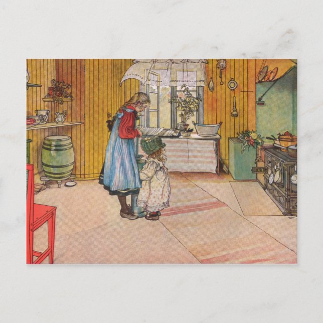 The Kitchen by Carl Larsson Postcard (Front)