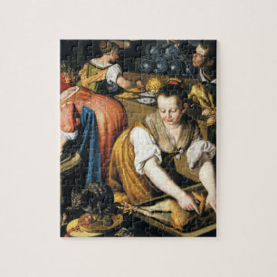 The Kitchen in detail by Vincenzo Campi Jigsaw Puzzle