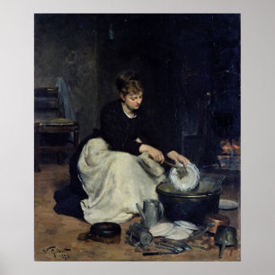 The Kitchen Maid Washing-Up Poster