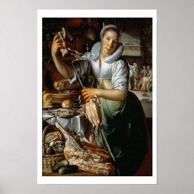 The Kitchen Maid (with Christ, Mary and Martha) c. Poster (Front)