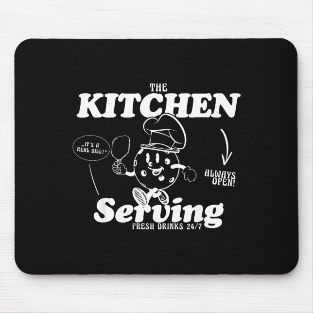 The kitchen pickleball gift for pickle ball player mouse mat (Front)