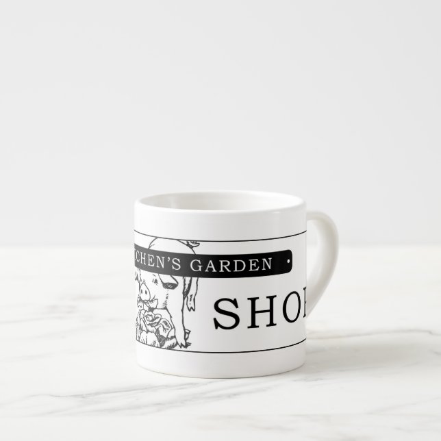 The Kitchens garden farm store Espresso coffee mug (Front Right)