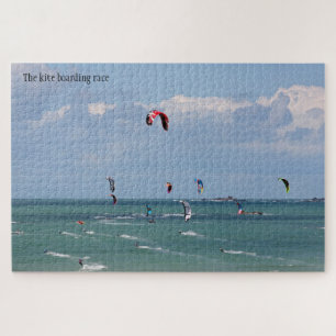 The kite boarding race, personalised, your words jigsaw puzzle