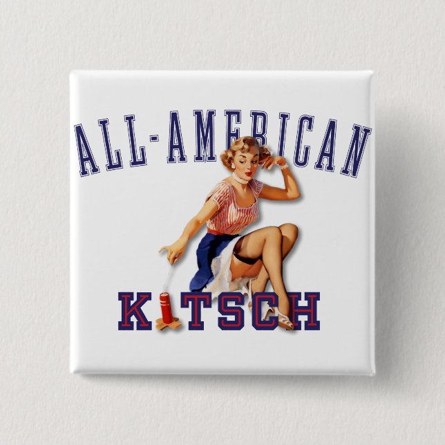 The Kitsch Bitsch : All-American Kitsch 15 Cm Square Badge (Front)