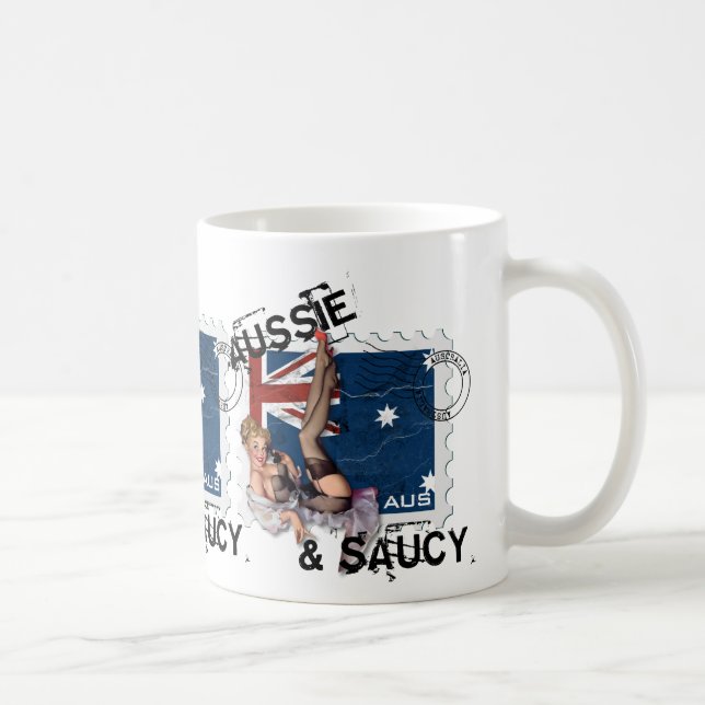 The Kitsch Bitsch : Aussie & Saucy Pin-Up Coffee Mug (Right)
