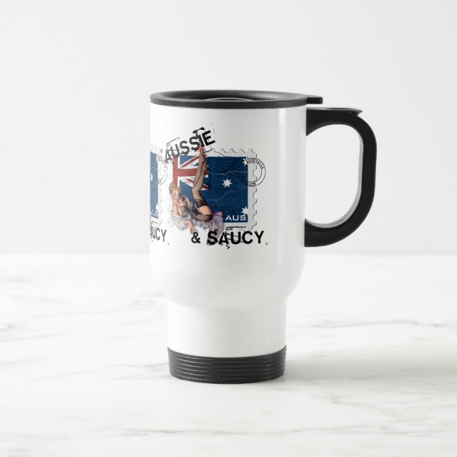 The Kitsch Bitsch : Aussie & Saucy Pin-Up Travel Mug (Right)