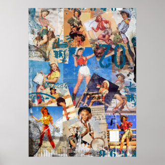 The Kitsch Bitsch : Destroyed Cowgirl Pin-Up No.1 Poster