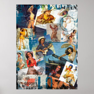 The Kitsch Bitsch : Destroyed Cowgirl Pin-Up No.2 Poster