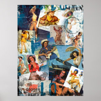 The Kitsch Bitsch : Destroyed Cowgirl Pin-Up No.2 Poster