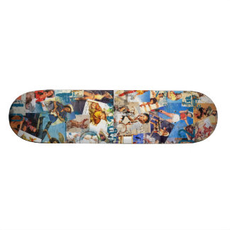The Kitsch Bitsch : Destroyed Cowgirl PIn-Ups Skateboard