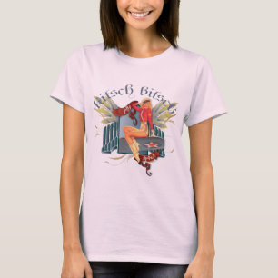 The Kitsch Bitsch : Fly Girl Tattoo Pin-Up T-Shirt