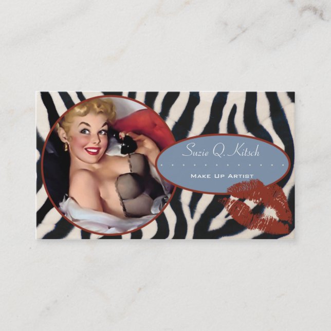 The Kitsch Bitsch : Glam-A-Zon Business Card (Front)